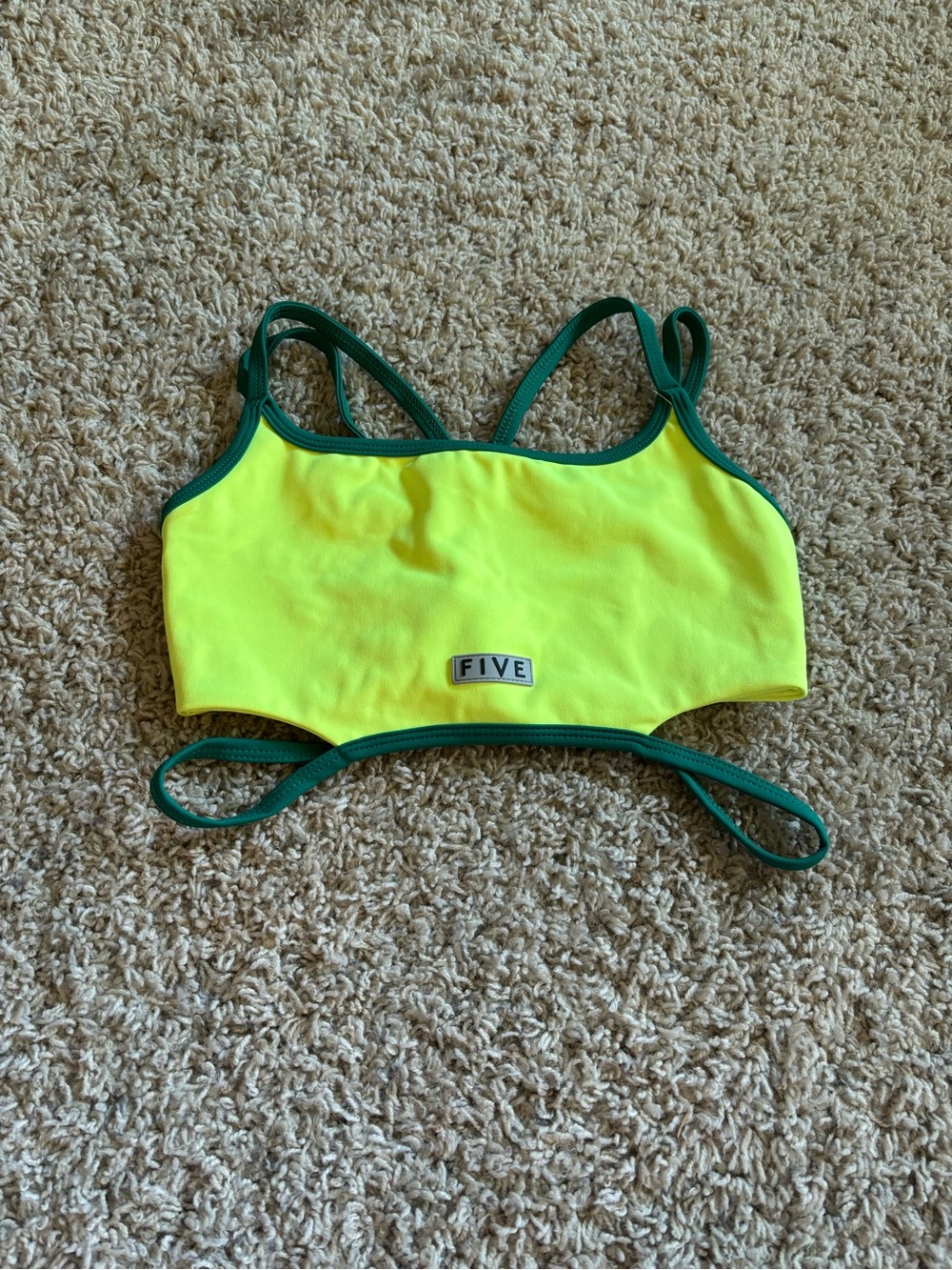 Five Dancewear Neon Yellow & Green Kids Top